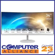 34" MSI PRO MP341CQW VA UWQHD 100Hz Curved White Monitor