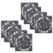 8pc ThirstyStone Love Stone 11cm Dolomite Stone/Cork Drinks/Cups Coasters Set
