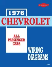 1976 Chevrolet Car Wiring Diagrams - 11x26 inches