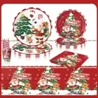 Christmas Tablecloth Christmas Party Tableware Set Holiday Party Supplies