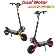 4000W Dual Motor Electric Scooter 80KM/H 70KM Range 11" Tyre Off-Road