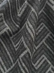 JOHNSTONS of ELGIN "TEMPO CHEVRON/Ebony" charcoal lambswool-$348-28.75" x 27"