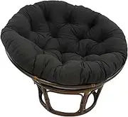 Indoor Papasan Chair Cushion Home Overstuffed Seat Cushions Pads Thick Chair Cushion Pad Outdoor Round Shape Hammock Swings Chair Pads (CHAIR NOT INCLUDED)(Color:Black,Size:50 x 50 cm (20 x 20 inches)