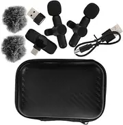 ifundom Mini Cordless Interview Mic Noise Reduction Lapel Microphone Type-c Usb Portable for Recording