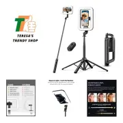Selfie Ring Light with 72" Tripod Stand - Extendable Selfie Stick with Light ...