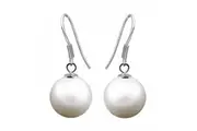 Solid 925 Sterling Silver Lady Pearl Earrings