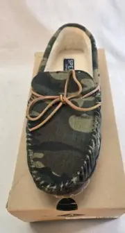 Sperry Moccasin Slippers Men's 12 Camo Faux Lining Shoes Brandon Trapper New