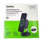 BELKIN BOOSTCHARGE PRO 折疊式磁吸無線充電座 QI2 15W (黑色) WIA008(平行進口)