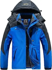 [R RUNVEL] Men's Waterproof Jacket Windproof Outdoor Multi-Pockets Winter Coats