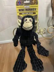 Bow Wow Pixel Mini Monkey Dog Toy Squeak 11”.