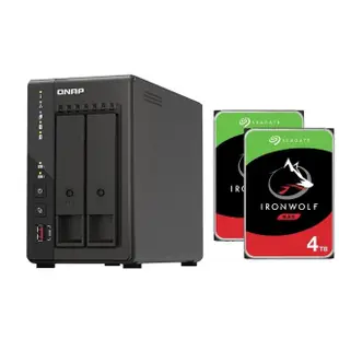 【QNAP 威聯通】搭希捷 4TB x2 ★ TS-253E-8G 2Bay NAS 網路儲存伺服器