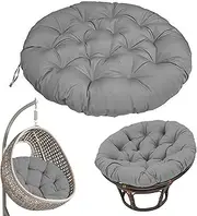 Papasan Chair Cushion, Soft Padded Waterproof Round Papasan Cushion, Skin Friendly PP Cotton Filling Seat Cushion for Patio, Balcony(ONLY Cushion) (120 * 120cm)