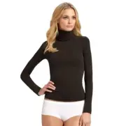 Spanx classic turtleneck dark brown color "Bittersweet" Shapewear size L