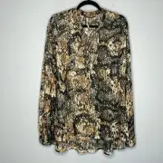 Free People Out For The Night Snake Print Top Size Medium NWT