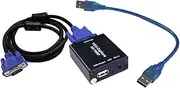 Aswalling VGA to USB Adapter Converter with Audio and Video Capture Card High-Difinition Picture Quarity VGA Digital Converter