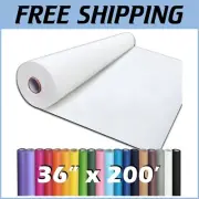 PerkHomy 36" x 2400" White Kraft Paper Roll - Ideal for Crafts & Gift Wrapping