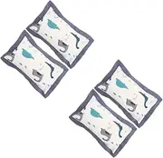 VICASKY 2sets Cotton Toddler Pillowcase Breathable Cartoon Dinosaur Design Machine Washable Standard Size for Boys Girls Travel Pillowcase 2pcs*2