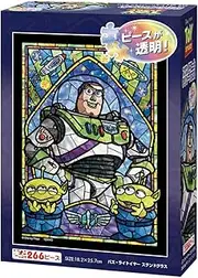 Buzz Lightyear 266 Piece Jigsaw Puzzle, Stained Glass, Squishy Series, Stained Art, 7.2 x 10.0 inches (18.2 x 25.7 cm)