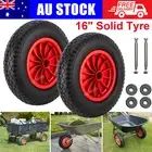 1/2/4Pcs 16" 4.80/4.00-8 Solid Wheelbarrow Wheel Cart Tyre Trolley Rust Proof