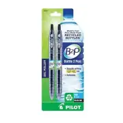 Pilot B2P Bottle Pen Gel Roller 0.7mm Fine Point 2/Pk Black Office School Home