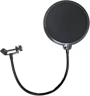 Totority Mic Windscreen Filter 2-layer Recording Shield for Professional Vocal Recording Environments