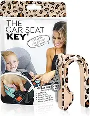 NAMRA The Car Seat Key - Original Car Seat Key Chain Buckle Release Tool - Easy Unbuckle Opener Aid for Nails, Parents, Grandparents & Older Children by Made in USA (1 Pack, Leopard)