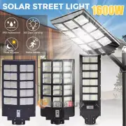 1600W LED Solar Flood Light Security Motion Sensor Outdoor Yard Street Wall Lamp