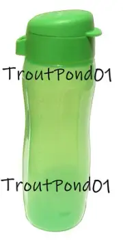 TUPPERWARE Eco Bottle Sports Water 16 oz Wide Mouth Flip Top Cap Slim Green
