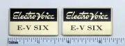 Electro Voice EV Six Speaker Badge Logo EV-6 Aluminum Custom Made