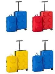 New Lego Trolley Carry-on & Backpack Luggage Set, Choice Blue/Red/Yellow 1819451