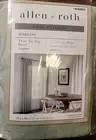 Allen + Roth 50 in × 84in Sea Green Light Filtering Tie Top Single Curtain Panel