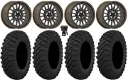 Valor V14 15" Wheels Root Beer 32" Crawler XP Tires Commander Maverick