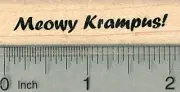 Meowy Krampus Rubber Stamp, Christmas Greetings Series D37310 WM