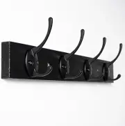 Coat Hooks Wall Mounted, Wooden Hat Rack with 4 Hooks for Entryway, Bathroom,Bed