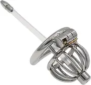 SM Bondage Stainless steel short chastity device ball-shaped penis cage chastity lock adult sex toys