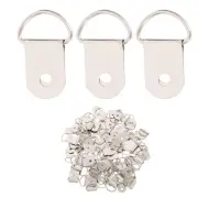100 Pcs Board Hanging Ring Picture Hooks Wall Painting Hanger
