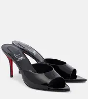 [Christian Louboutin] Christian Louboutin Miss Z 80 patent leather mules AU 10 black