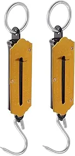OHPHCALL Pack Spring Scale Kg Luggage Weight Scale Portable Hanging Hook Copper-Plated for Easy Teaching and Use
