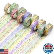 Benvo 12 Rolls Floral Washi Tape 15 mm Wide Flower Masking Tape Decorative Pa