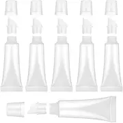 [Lunavara] 6 Pack Clear Empty Lip Gloss Tubes, 8ml Refillable Cosmetic Containers for DIY Lip Balm, Travel Friendly Reusable Tubes(Color:Clear)