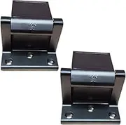 black Door Lock Reinforcer Privacy Door Latch for，Hotel Security Door Lock ，Privacy Door Latch for in-Swinging Doors Extra High Home Door Security Lock (2 Pack)