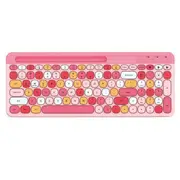 Catzon Joyroom Colorful Bluetooth Keyboard Portable Compact Bluetooth Wireless Keyboard-Pink