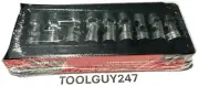 SNAP ON TOOLS USA 9Pc 3/8" Drive Metric 12Pt Shallow Swivel Socket Set 209FUMY