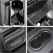 Auovo Anti Dust Mats for Volkswagen VW Tiguan Accessories 2018 2019 2020 2021 2022 2023 Custom Cup Holder Door Center Console Liners Inserts for VW Tiguan (19pcs/Set) (Black Trim)