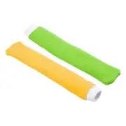 2Pcs Nylon Badminton Racket Towel Grip Anti-Skid Sweatband, Yellow/Green