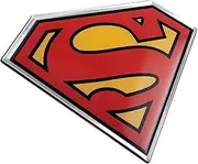 Fan Emblems Superman Logo Car Decal Domed/Black/Red/Yellow/Chrome Finish, DC Comics Automotive Emblem Sticker Applies Easily to Cars, Trucks, Motorcycles, Laptops, Cellphones, Windows, Almost Anything