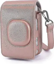 Instax Mini Liplay Camera Protective Case - Soft Pu Leather Bag (Rose Gold)