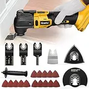 Ecarke Cordless Oscillating Multi-Tool for De Walt 20V Battery, Brushless Multitool with 6 Variable Speeds, Oscillating Tool Kit for Removing, Scraping, Cutting with 23 Accessories(NO Battery)