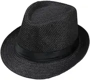 [Oxtxuzdm] Elegant Hand Weaving Hat Adult Spring Outdoor Camping Straw Hat Breathable Sunproof Hat Fedoras Hat For Gentlemen