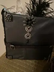 Large Leather Metallic Junk Journal / Art Journal With Some Metal And Bling